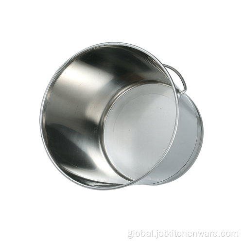Flat Sided Water Bucket Stainless Steel Oblique Barrel Without Lid Manufactory